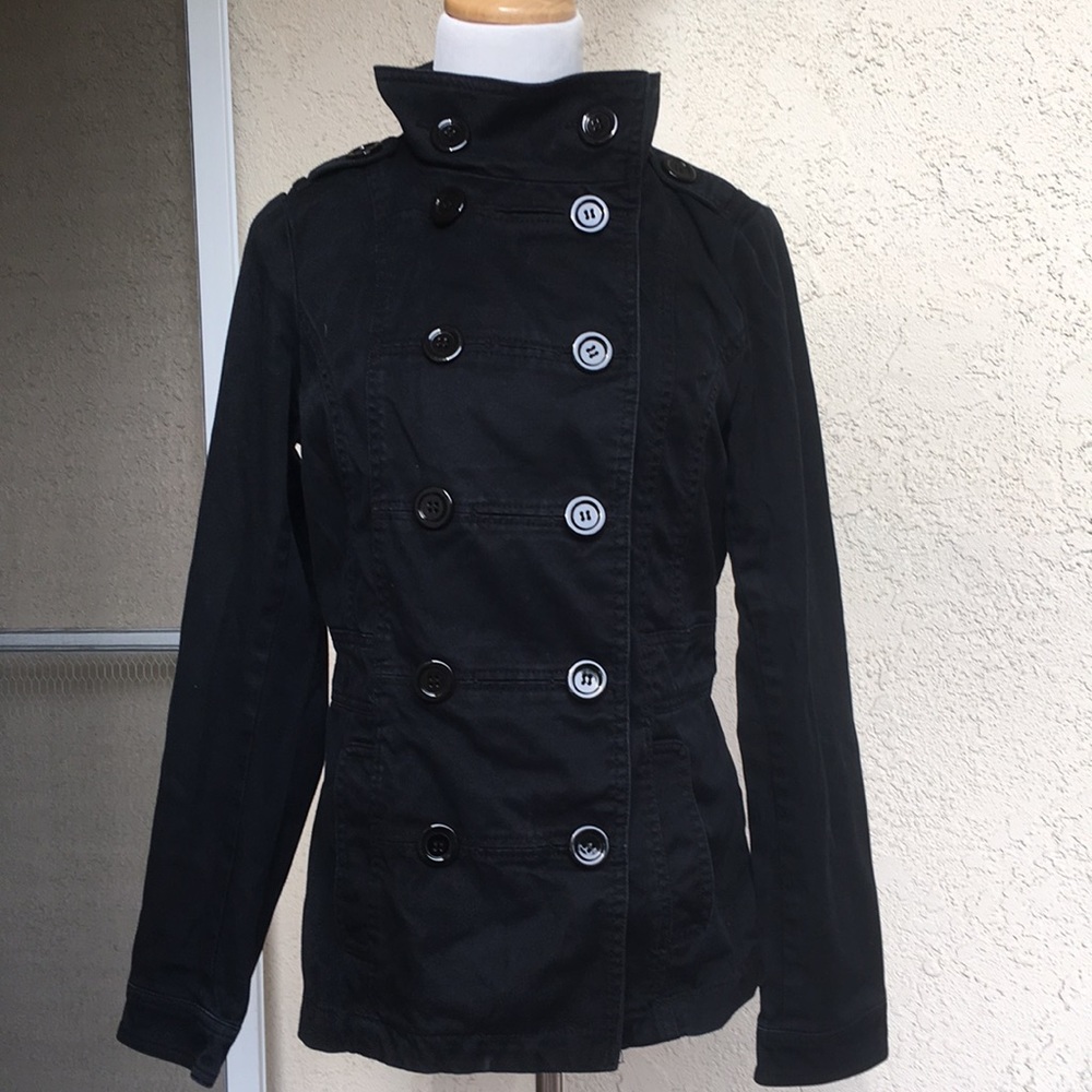 Divided by H&M Black Jean pea coat